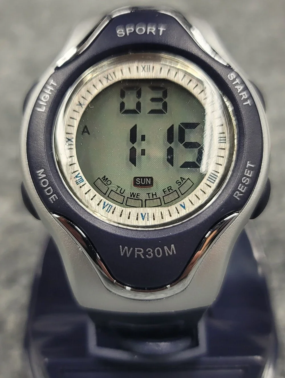 Vintage Motile Sport WR30M Multi Function Digital Wristwatch Water Resistant